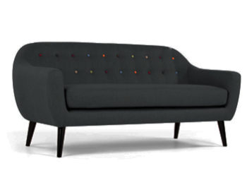 Canapé 50's / tissus anthracite