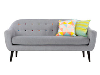 Canapé 50's Tissus gris