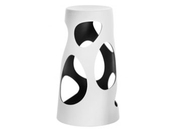 Tabouret Liberty blanc/noir