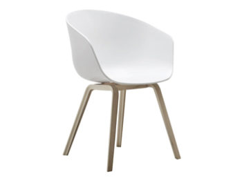 Fauteuil AAC22 blanc bois