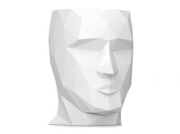 tabouret adan vondom tête d'homme location mobilier d'extérieur blanc