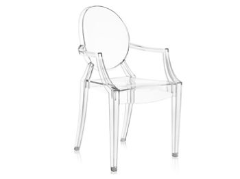 fauteuil louis ghost kartell translucide philippe starck location mobilier