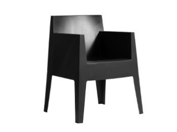 fauteuil toy dryade noir philippe starck location mobilier d'extérieur