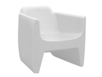 fauteuil translation lumineux blanc location mobilier d'extérieur