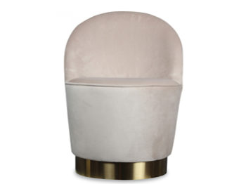 Fauteuil oscar beige laiton