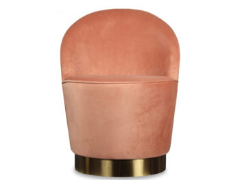 Fauteuil Oscar rose laiton