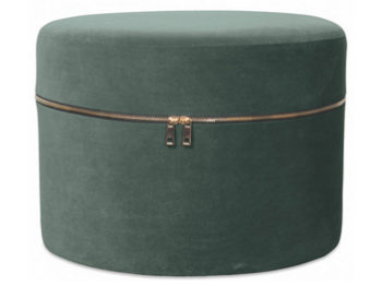 Pouf zip vert