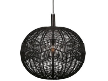 Suspension en cordage noir